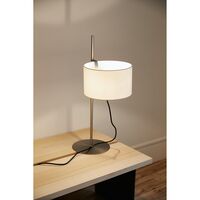 TMD Lampe de table Blanc/Nickel satiné