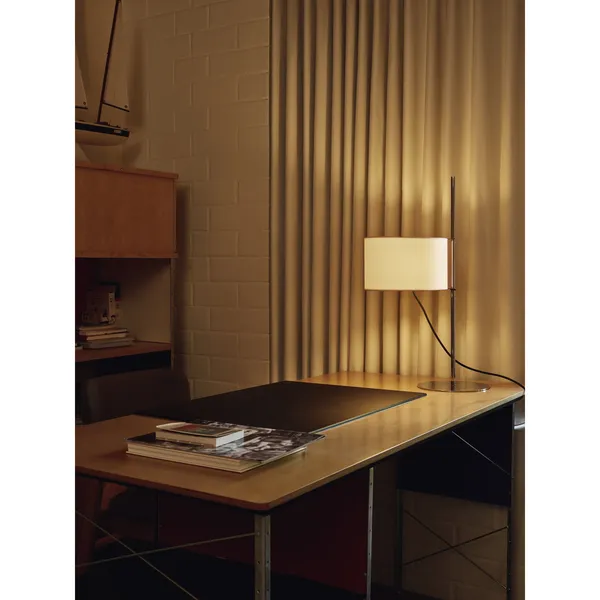 TMD Lampe de table Blanc/Nickel satiné