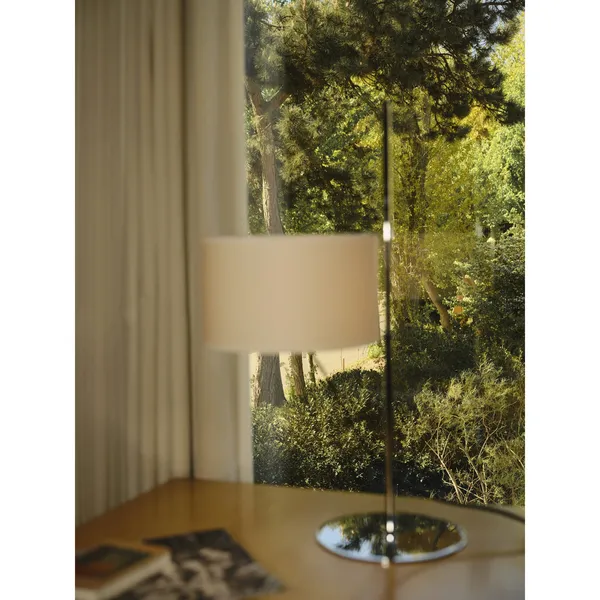 TMD Lampe de table Blanc/Nickel satiné