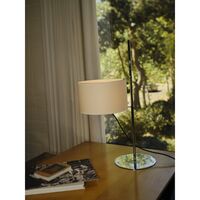 TMD Lampe de table Blanc/Nickel satiné