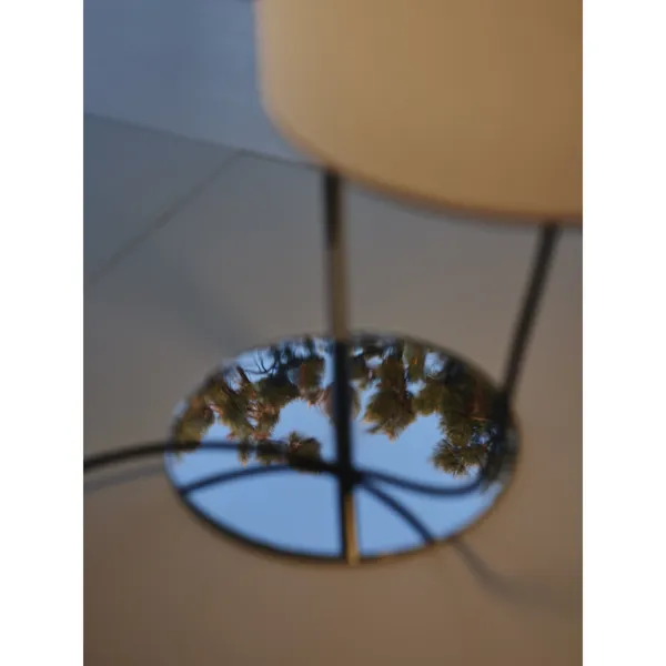 TMD Lampe de table Blanc/Nickel satiné