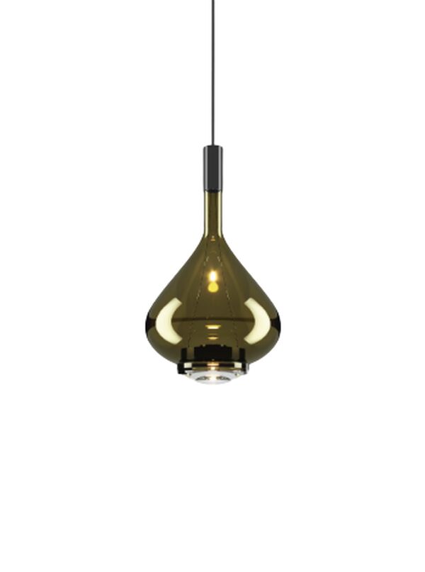 Sky-Fall Pendant Medium 2700K Black/Golden Sage