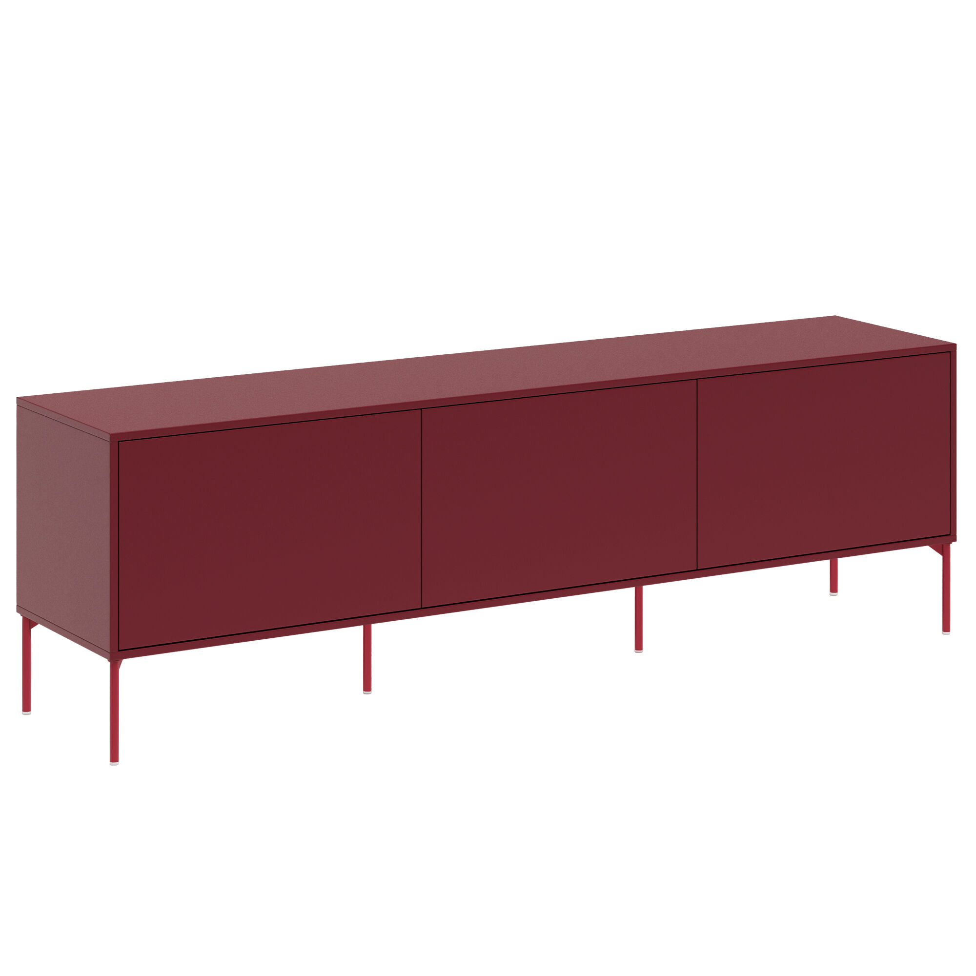 Bloc Banc TV 180 cm Rouge Grenat