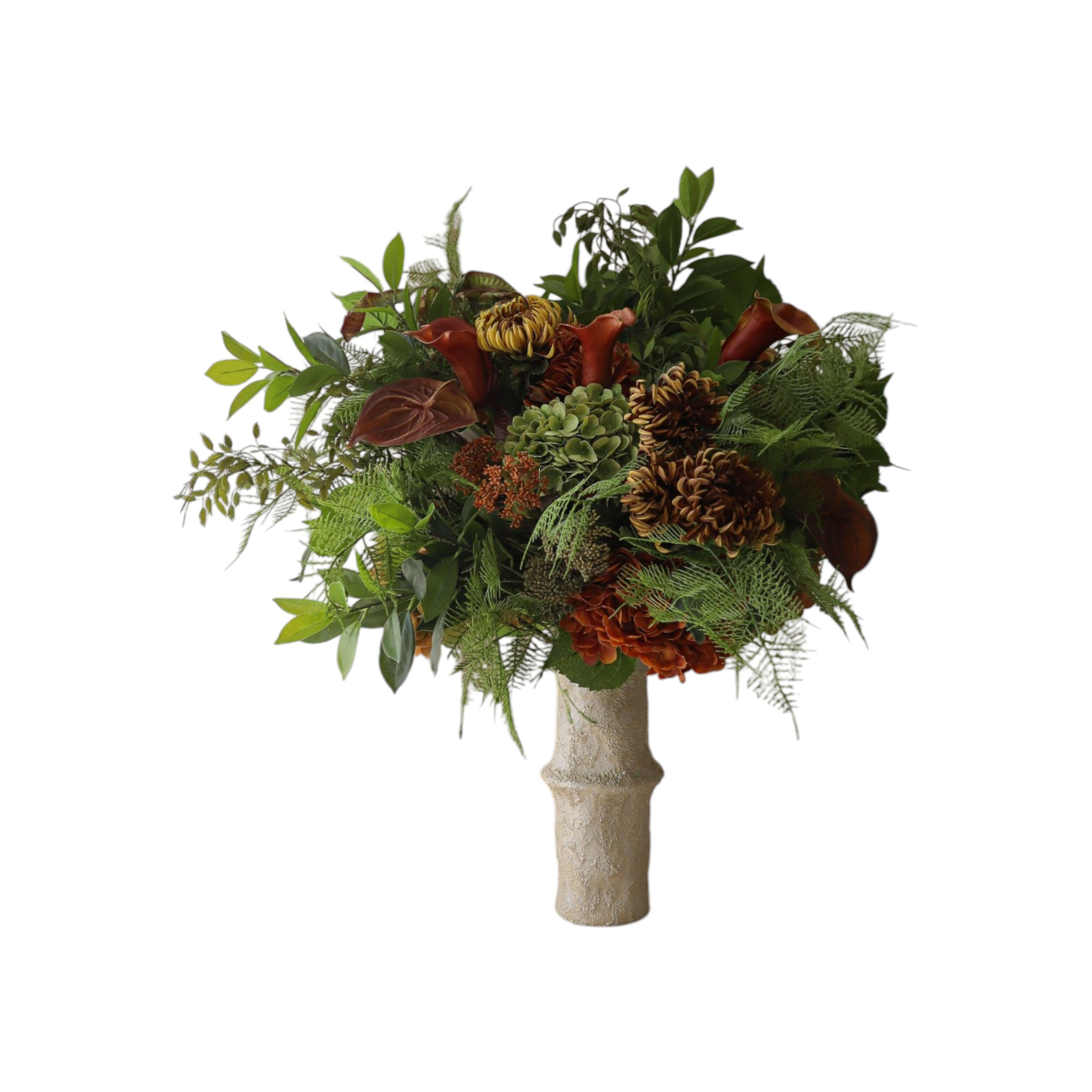The Fernery Bouquet Dark Orange