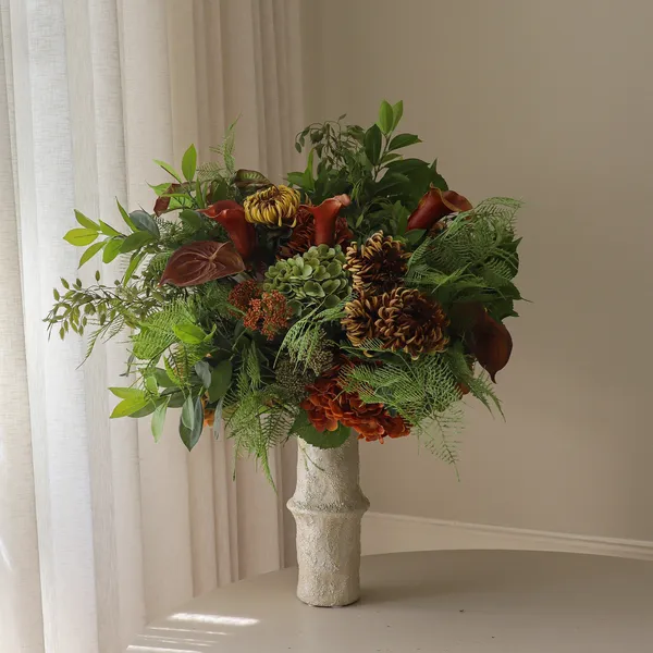 The Fernery Bouquet Dark Orange
