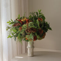 The Fernery Bouquet Dark Orange
