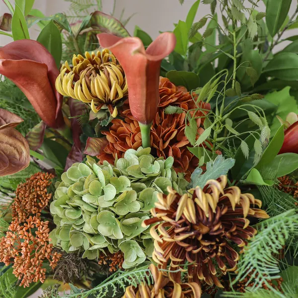 The Fernery Bouquet Dark Orange