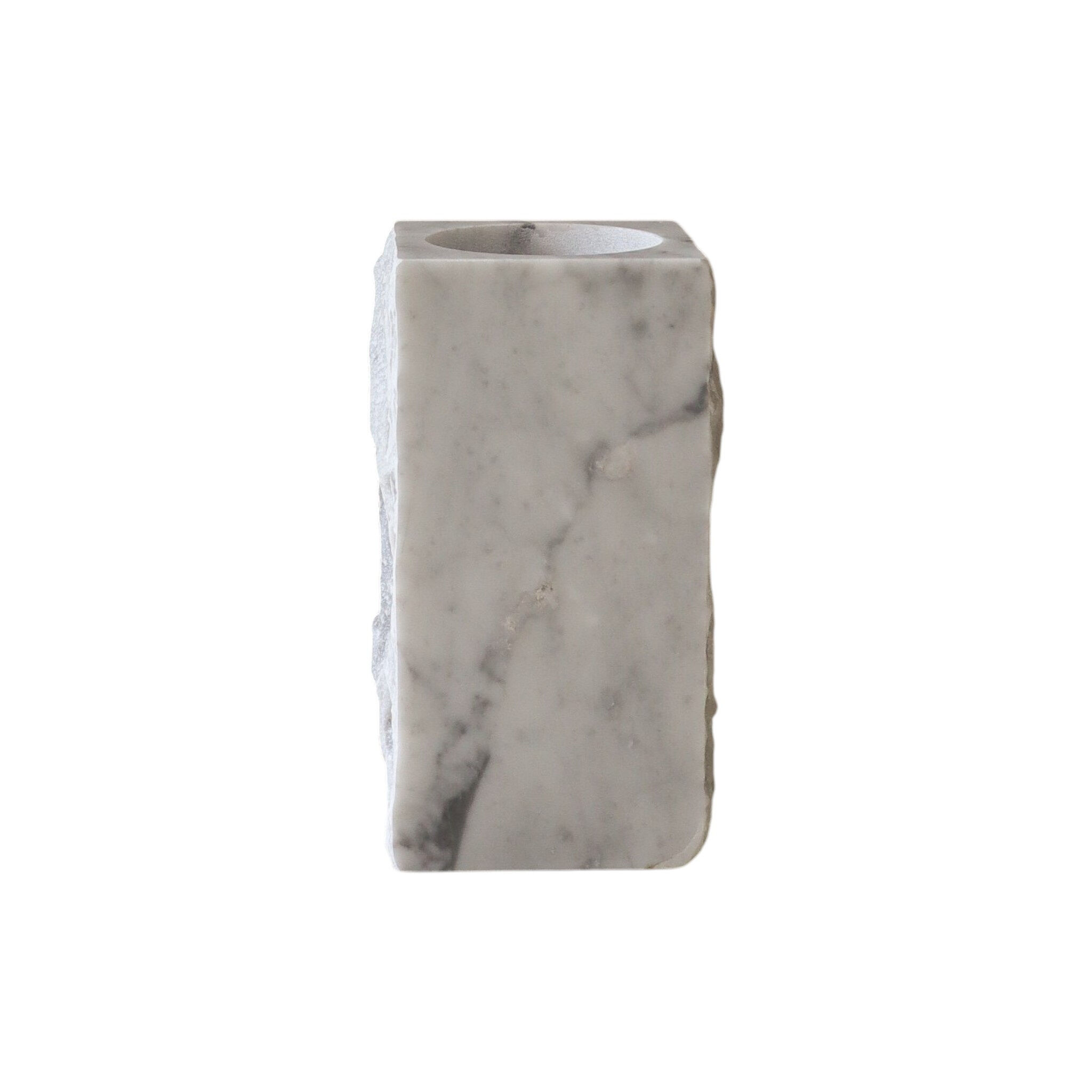 Edge Vase Large White Carrara