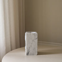 Edge Vase Large White Carrara