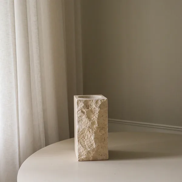 Edge Vase Large Limestone