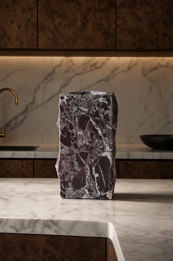 Edge Vase Large Rosso Levanto