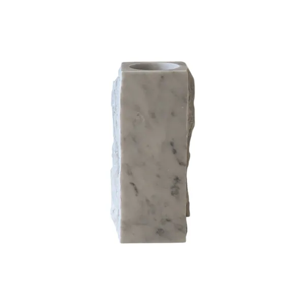 Edge Vase Medium White Carrara
