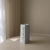 Edge Vase Medium White Carrara