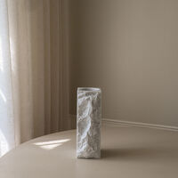Edge Vase Medium White Carrara