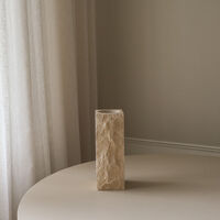 Edge Vase Medium Limestone
