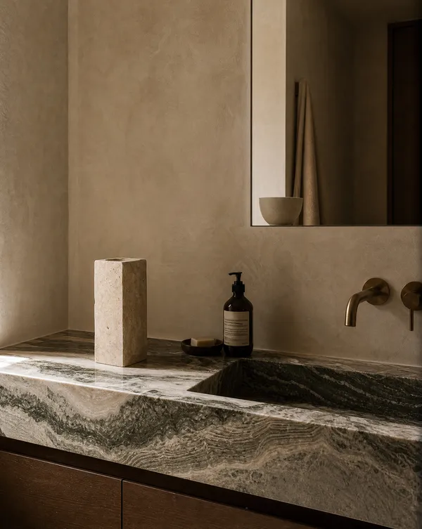 Edge Vase Medium Limestone