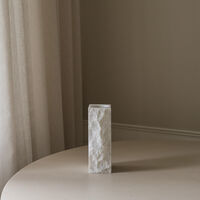 Edge Vase Small White Carrara