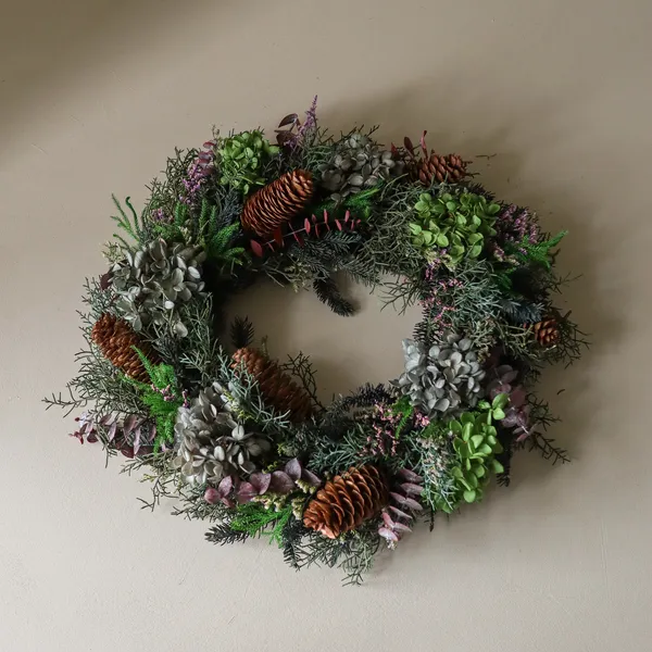 Botanical Forest Wreath Green