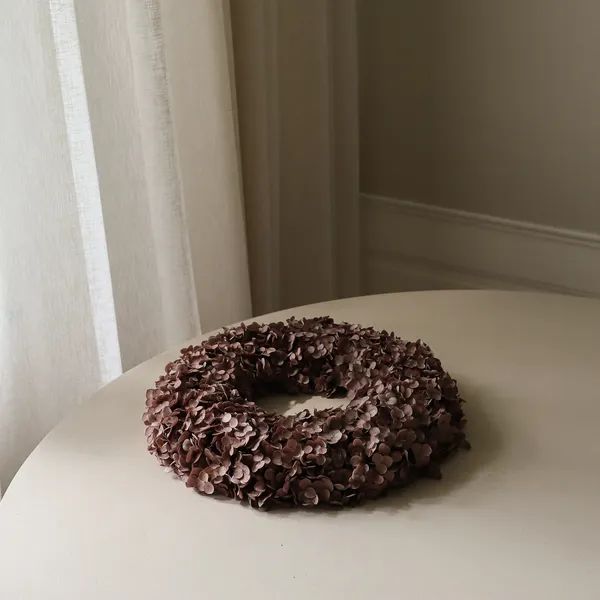 Hydrangea Wreath Brown