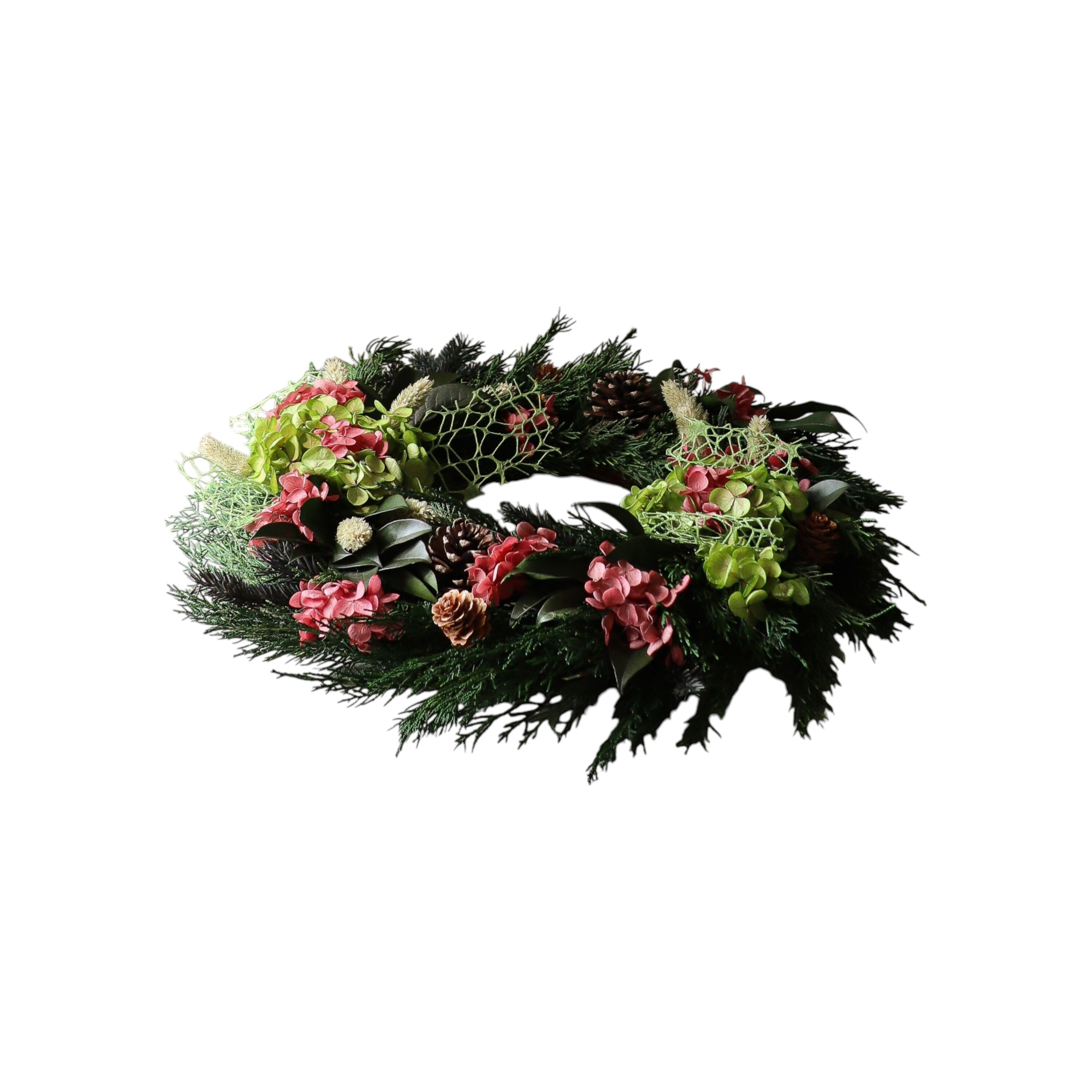 Harvest Bloom Wreath Green