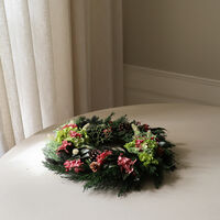Harvest Bloom Wreath Green