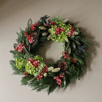 Harvest Bloom Wreath Green