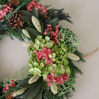 Harvest Bloom Wreath Green