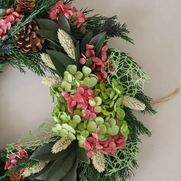Harvest Bloom Wreath Green