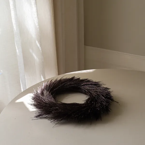 Pampas Grass Wreath Purple