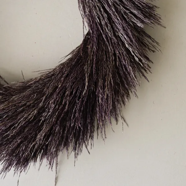 Pampas Grass Wreath Purple