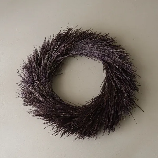 Pampas Grass Wreath Purple