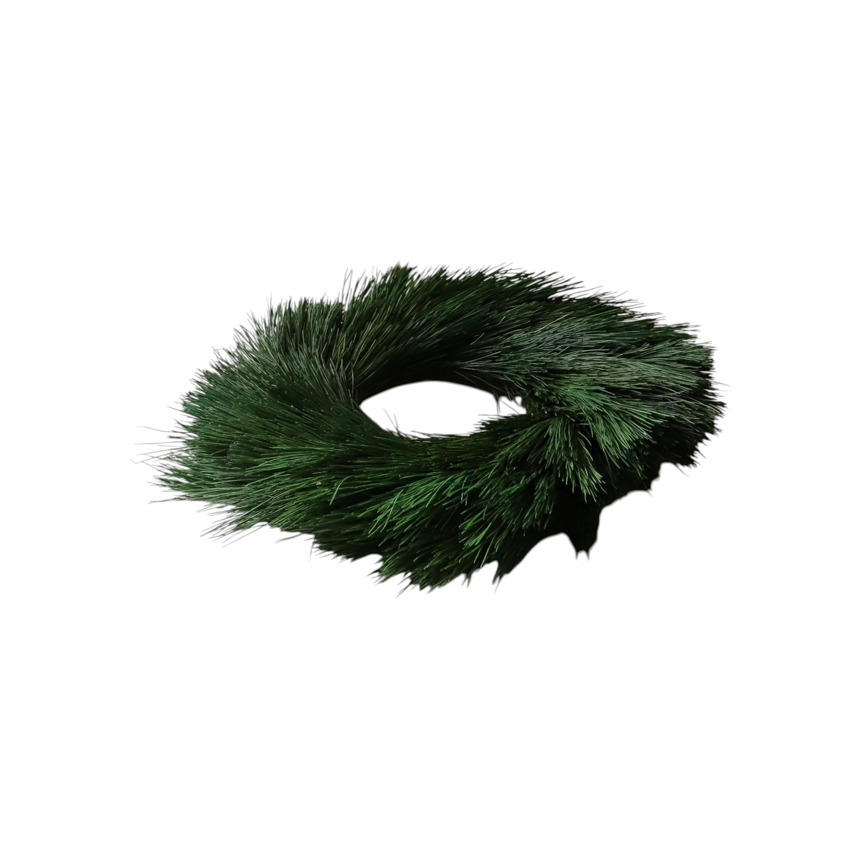 Wild Pine Wreath Green