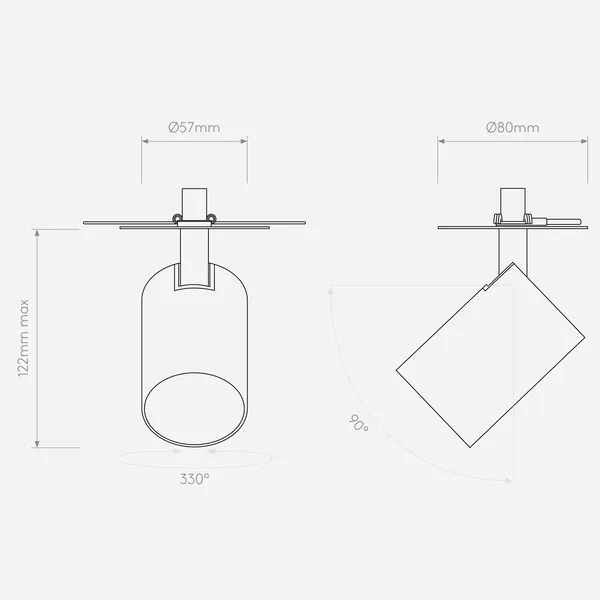 Astro Ascoli Recessed Foco Bronce — imagen 2