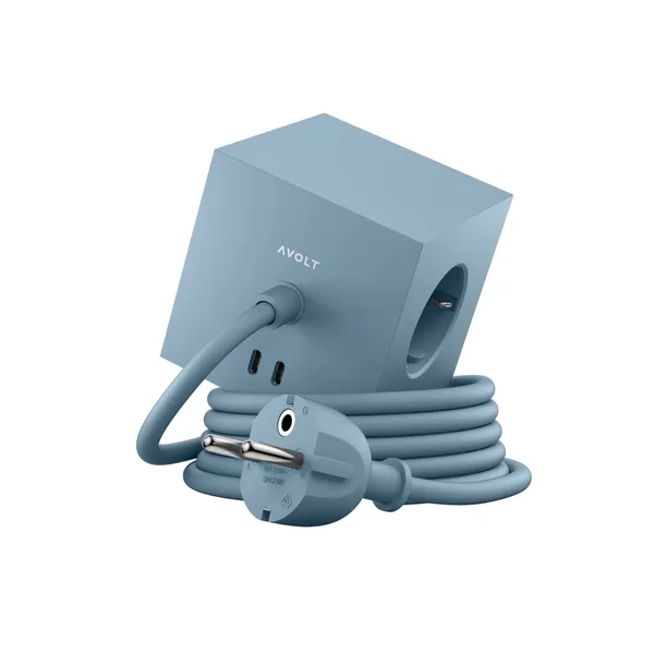 Square 1 Dual USB C & Magnetic Base 30W 300 cm Shark Blue