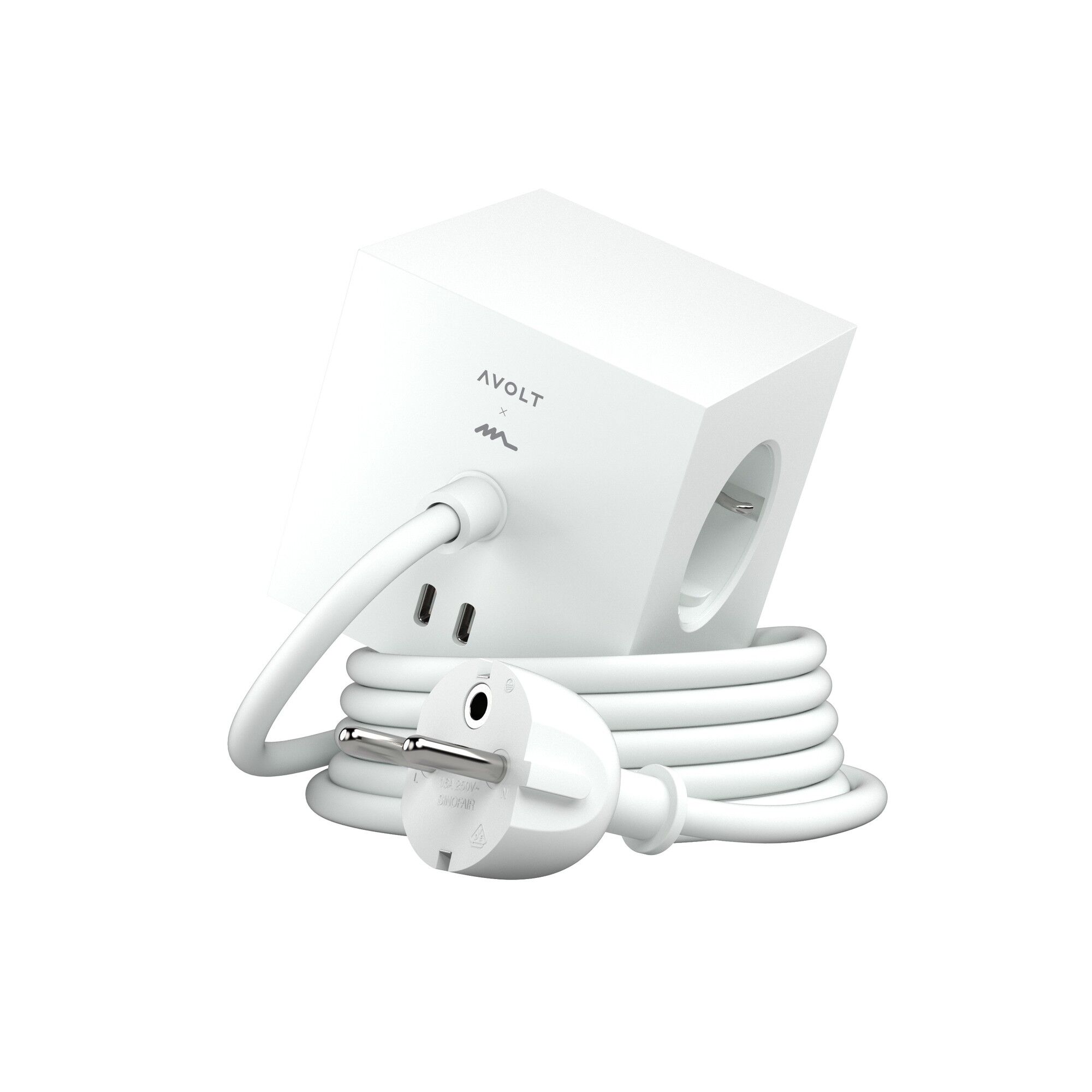 Square 1 Dual USB C & Magnetic Base 30W 300 cm Opal White (Martinelli Luce)