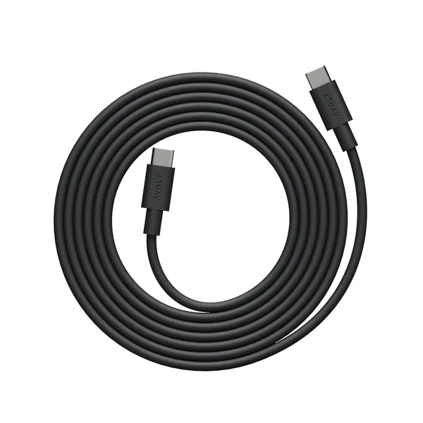 Cable 1 Ladekabel USB-C auf USB-C 100W 200 cm Stockholm Black