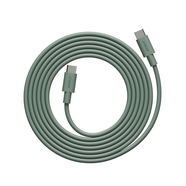 Cable 1 oplaadkabel USB-C naar USB-C 100W 200 cm Oak Green