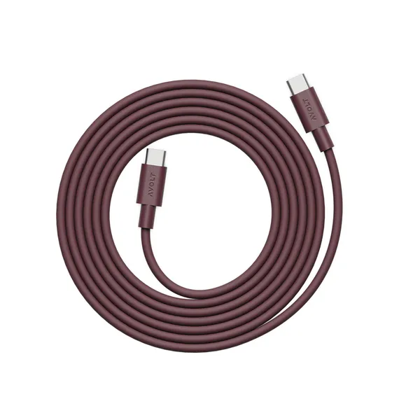 Cable 1 Charging Cable USB-C to USB-C 100W 200 cm Mulberry Red (Bauhaus)
