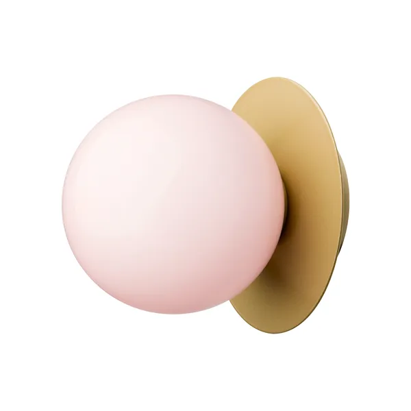 Liila 1 Væg/Loft Lampe Medium Nordic Gold/Rose IP44