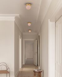 Liila 1 Væg/Loft Lampe Medium Nordic Gold/Rose IP44