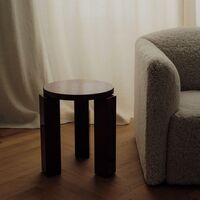Atlas Hocker Rund Espresso