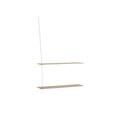 White Pigmented Lacquered Oak / Stainless Steel