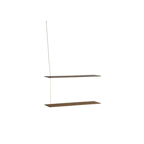 Stedge 2.0 Shelf 80 cm Smoked Oak/Brass
