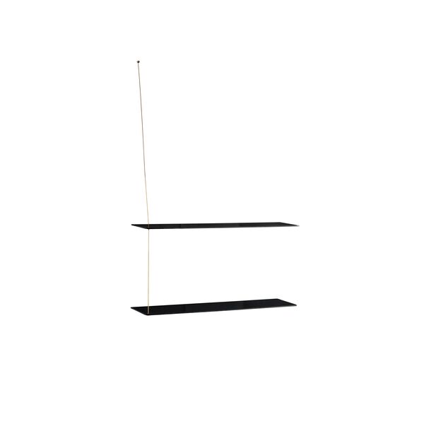Stedge 2.0 Shelf 80 cm Black Oak/Brass
