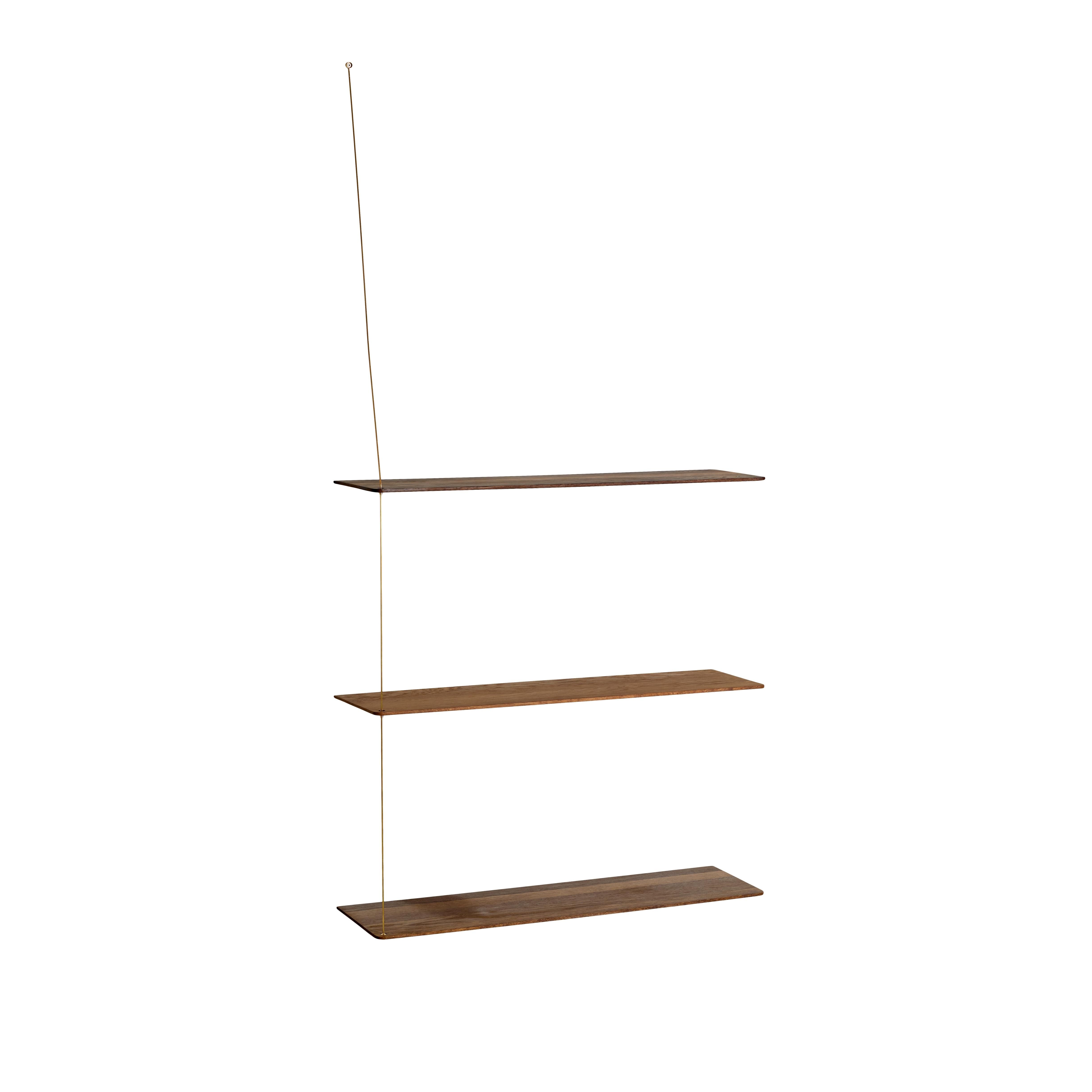 Stedge 3.0 Hylle 80 cm Røkt Eik/Messing