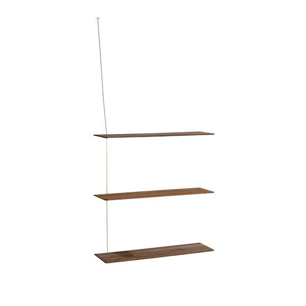 Stedge 3.0 polica 80 cm, dimljeni hrast/mjed