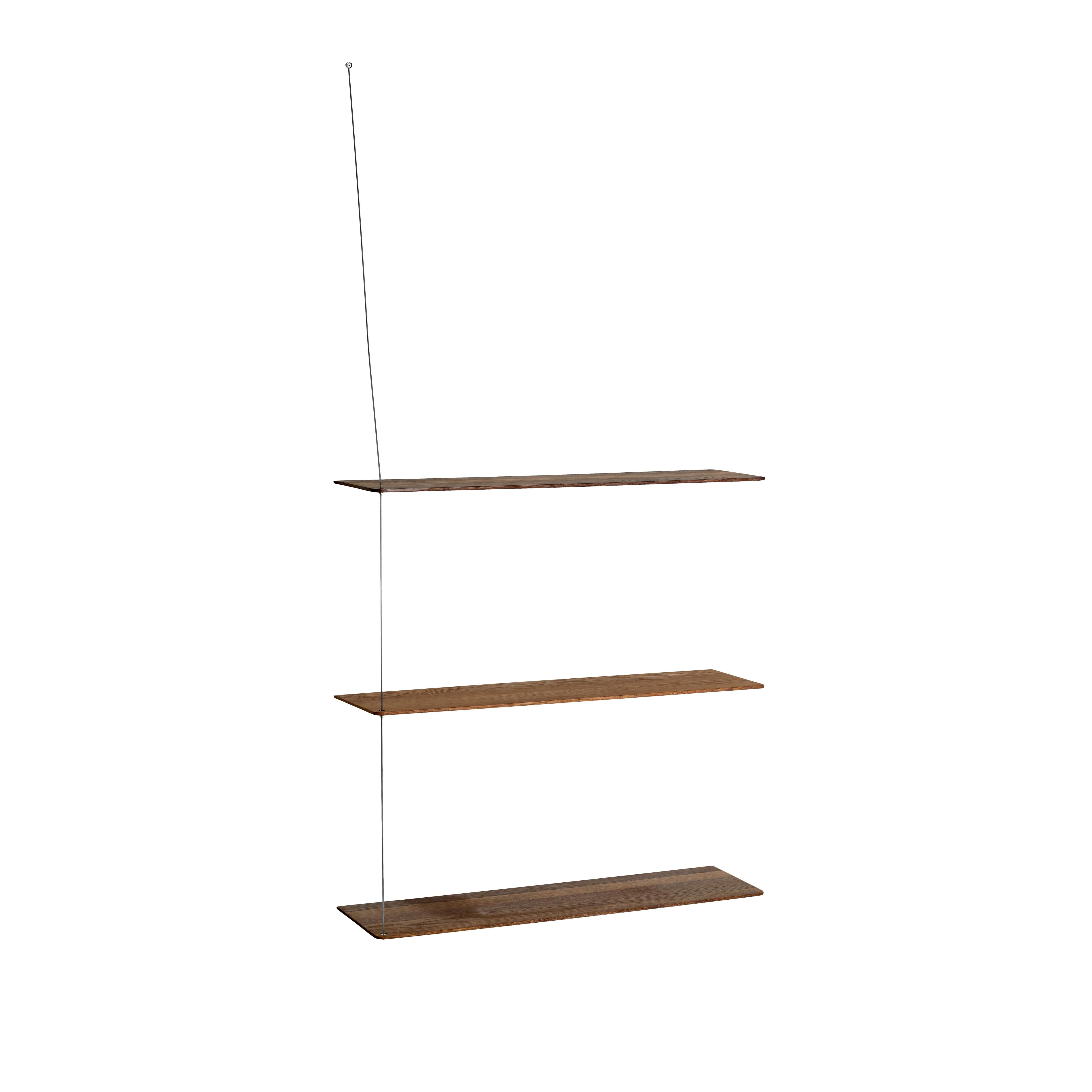 Stedge 3.0 Hylle 80 cm Røkt Eik/Rustfritt Stål