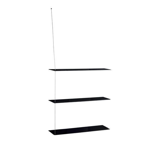 Stedge 3.0 Regal 80 cm Schwarze Eiche/Edelstahl