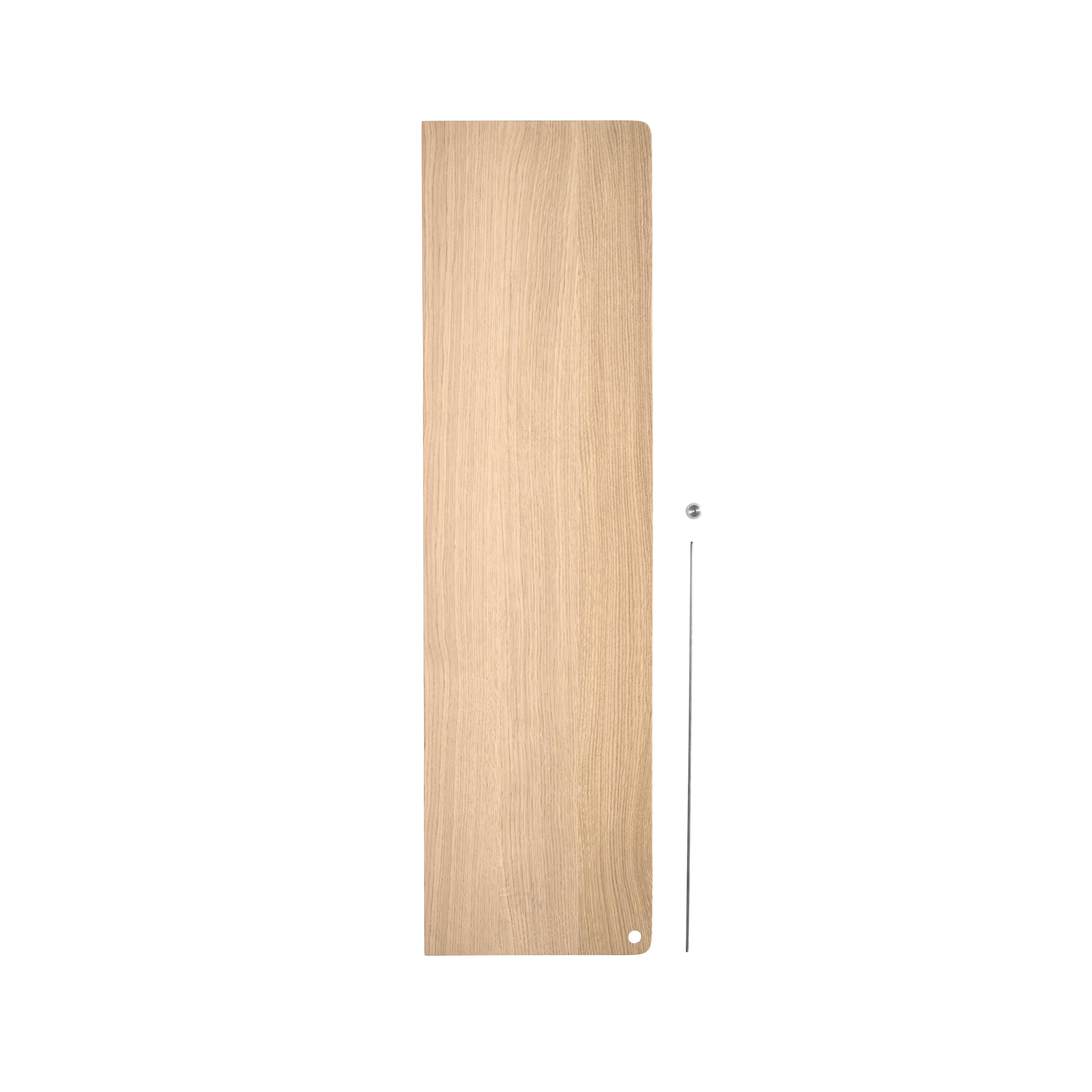 Stedge Ekstra Hylde 80 cm Hvidpigmenteret Eg/Rustfrit Stl
