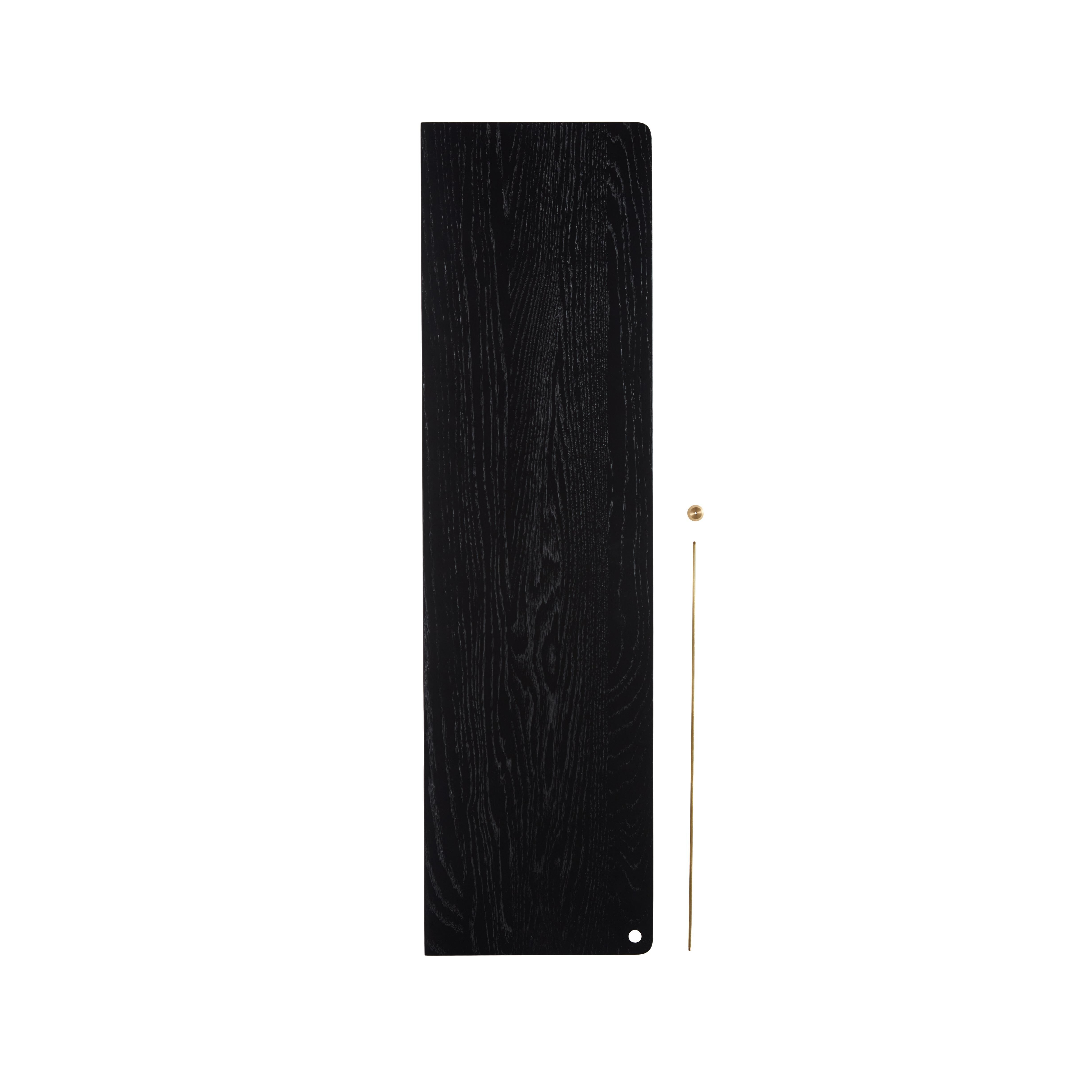 Stedge Ekstra Hylle 80 cm Svart Eik/Messing